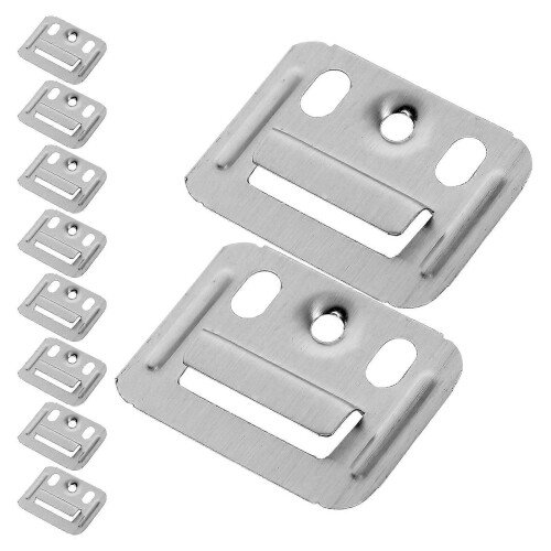 Hebilla para panel de pared de muebles, reemplazo de hebilla para el hogar, acero inoxidable rectangular, 1