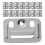 Hebilla para panel de pared de muebles, reemplazo de hebilla para el hogar, acero inoxidable rectangular, 4