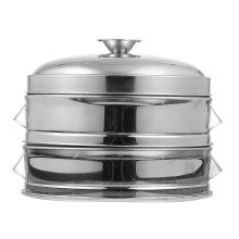 Cuiseur vapeur en acier inoxydable avec couvercle pour la cuisson à domicile 24 x 24 x 21 cm 1 lot
