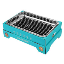 Houtskoolgrill voor eenmalig gebruik, compacte afneembare roestvrijstalen draagbare barbecue, rookovengrill