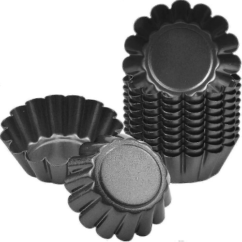 Moules à tartelettes en acier carbone, 12 pièces, réutilisables