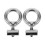 Hanging Eye Screws 304 Stainless Steel Lifting Ring General Users Silver 2Pcs 3