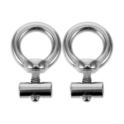 Hanging Eye Screws 304 Stainless Steel Lifting Ring General Users Silver 2Pcs 2