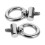 Hanging Eye Screws 304 Stainless Steel Lifting Ring General Users Silver 2Pcs 4