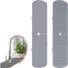Couvercle anti-éclaboussures pour réservoir d'eau, tapis de robinet en silicone, rangement multifonctionnel