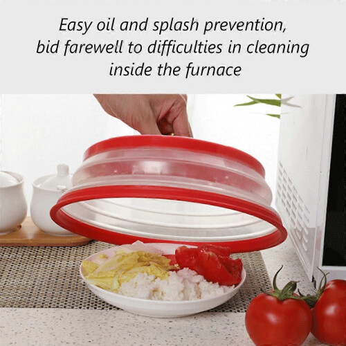 Protector contra salpicaduras para microondas, sin BPA, plegable, fácil de guardar y apto para lavavajillas. 2