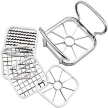 Edelstahl Apfelschneider, Edelstahl Obstschneider, 5 in 1 Edelstahl Obstschneider mit