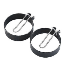 2pcs Egg Rings Stainless Steel Non-Stick Round Egg Mold for Frying Pan Ring Mould for Kitchen Utensils
