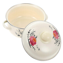 Ustensile de cuisine en émail, marmite chinoise à gaz, résistant aux hautes températures, rond, 18 x