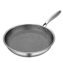Honeycomb frying pan for chefs 28cm non-stick stainless steel cookware