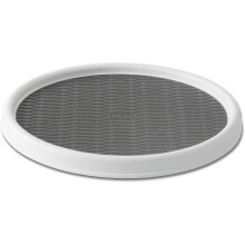 Plateau tournant antidérapant pour garde-manger, 30,5 cm, blanc/gris