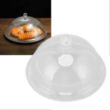 Cloche alimentaire en acrylique transparent, épaisse, résistante aux chutes et à la poussière, avec