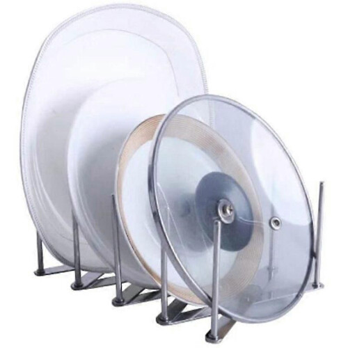 Supporto per coperchi, scolapiatti, in acciaio inox, supporto per coperchi, regolabile, scolapiatti 2