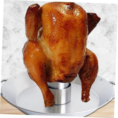 Grill accessories roasting pan chicken stand BBQ roasting rack multipurpose chicken holder 1