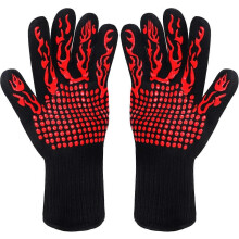 Gants de barbecue, gants de four, gants de four antidérapants en silicone résistant à la chaleur, gants