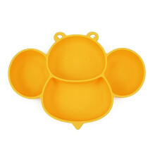 Assiette pour bébé Vicloon, set de table pour bébé en silicone antidérapant avec ventouses et cuillère