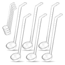 10 pezzi da 1,2 once, mestolo piccolo, mestolo di plastica trasparente, mini mestolo, cucchiaio per