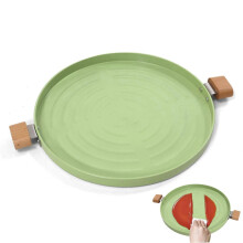 Poêle à griller de camping, ronde, revêtement antiadhésif, sans fumée, poêle à griller, ustensiles de