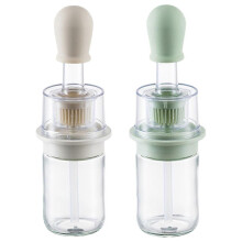 2 piezas de dispensador de aceite con cepillo 2 en 1 Dispensador de aceite de oliva de 180ml y botella