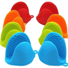 Lot de 4 paires de maniques en silicone pour la cuisine et la pâtisserie