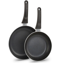 2 Skillets Nonstick Aluminum Frying Pan Set for Sautéing 8' and 10'