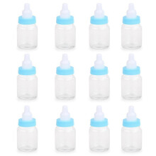 Coffret cadeau de 12 mini-bonbonnières style mangeoire pour fête prénatale (bleu)