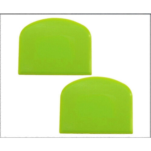 2PCS Plastic Dough Scraper Bowl Scraper, Food-Grade Bench Scraper, Flexible Dough Cutter, Multipurpose