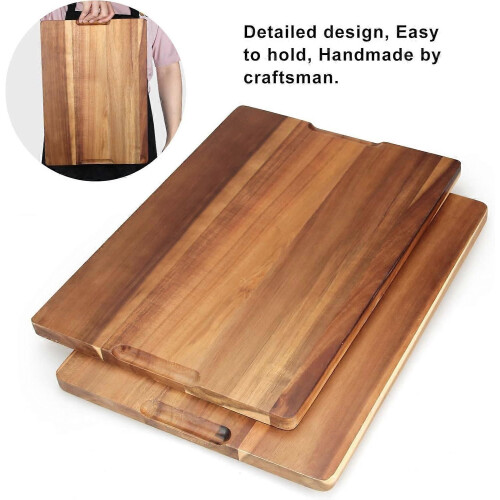Solid Acacia Wood Large Thick Cutting Board for Kitchen Meat Serving Cheese Board 1
