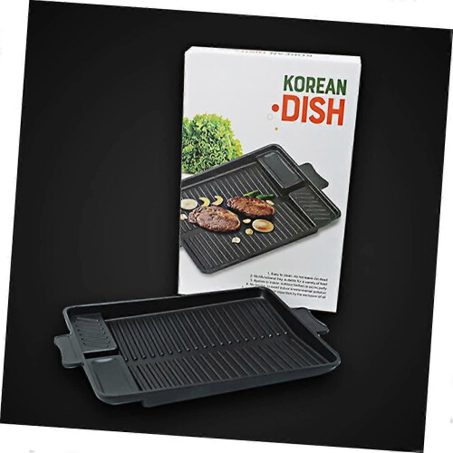 1 placa de parrilla antiadherente rectangular para barbacoa, sartén multifuncional para exteriores, 1