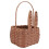 Rattan Picnic Basket Practical Design Storage Container Spring Outing Use PVC Iron Frame 12.6X7.9X6.3in 1