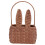 Rattan Picnic Basket Practical Design Storage Container Spring Outing Use PVC Iron Frame 12.6X7.9X6.3in 2