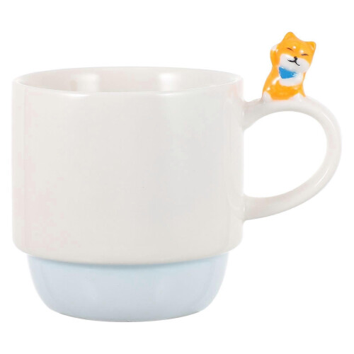 Ceramic Teacup Home Tea Cup Blue Round Holds Hot Beverages 1Pcs 1