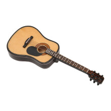 Réplique de guitare folk miniature en bois, mini instrument de musique, modèle de décoration pour maison