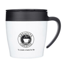 Tasse à café avec poignée, thermos en acier inoxydable, bouteille d'eau isotherme, portable et professionnelle