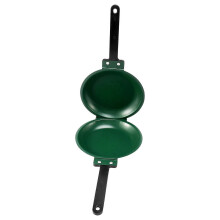 Frying Pan,Double Side Frying Pan Non-Stick Flip Folding Frying Pan BBQ Stable and Durable Cooking T