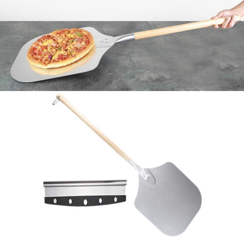 35" Peel Transfer Spatula Shovel Paddle Long Wooden Handle 1