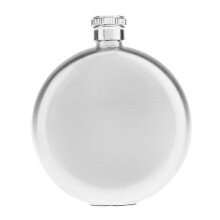 Flasque à alcool portable en acier inoxydable de 140 ml/flacon rond russe argenté