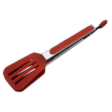 Pinzas de silicona para ensalada, barbacoa, cocina, con mango de acero inoxidable, 10,63