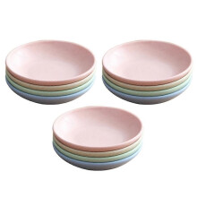 Assiettes Ă condiments, petits plats pour tremper la sauce, assiettes Ă assaisonnement en paille, beige,