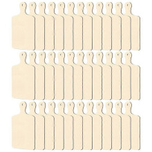 36 Pcs Wooden Mini Cutting Board with Handle Unfinished Wood