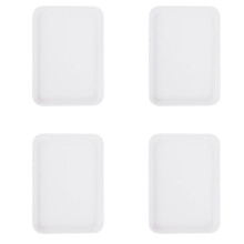 Plateau de fête, petites assiettes à dessert, blanc, rectangulaire, design simple, articles ménagers,