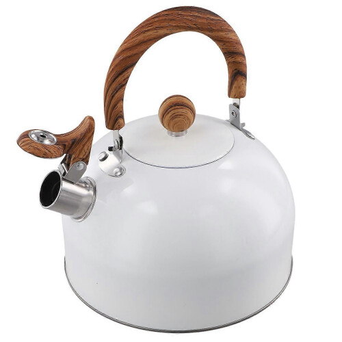 Hervidor de té de 3 L con silbato para estufa, con asa 2