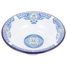 Saladekom Familie Grote Capaciteit Emaille Schalen Antiaanbaklaag 24x24x7.5cm 1 Stuk