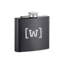 Cadeau de témoin, flasque en acier inoxydable noir, cadeau de mariage, cadeau de fête des pères, cadeau