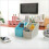Support de maquillage en plastique pour bureau de cuisine, panier de rangement 2