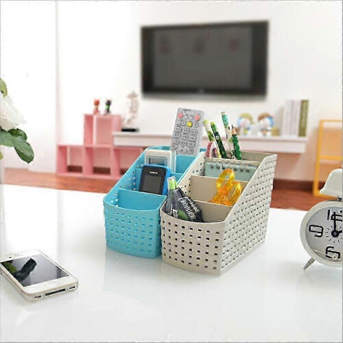 Support de maquillage en plastique pour bureau de cuisine, panier de rangement 1
