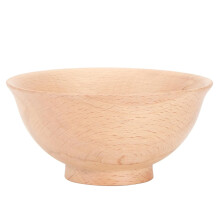 Bol à riz rond en bois isolant thermique, récipient anti-brûlure pour aliments, épices, condiments,
