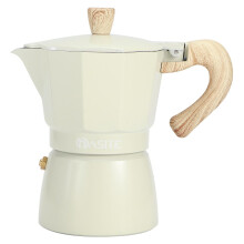 Aluminium achteckige Kaffeekanne Wasserkocher Kaffeemaschine Moka Pot für Home Coffee Shop schwach gelb