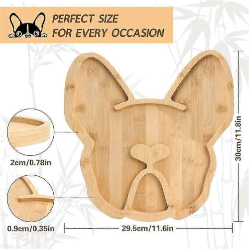 Plateau de charcuterie Bouledogue Français, 30 cm 2