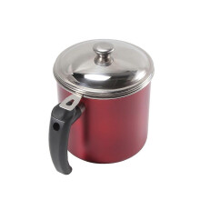 Récipient à graisse de bacon 1,3 L, bidon de stockage d'huile de cuisson avec passoire, pot à passoire